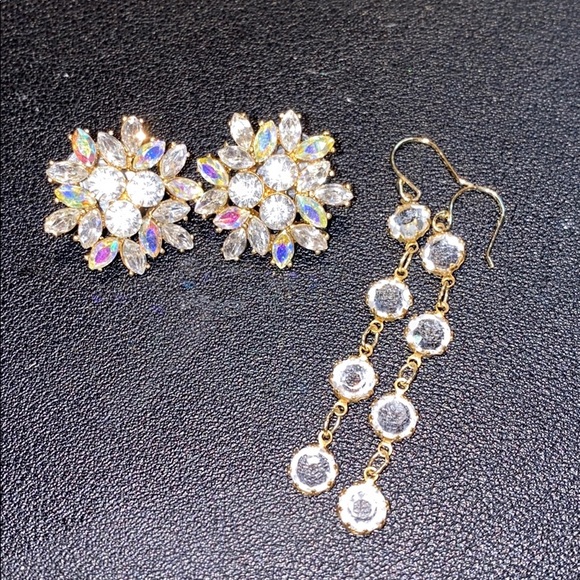 J. Crew Jewelry - JCREW IRIDESCENT BLING EARRINGS + Club Monaco